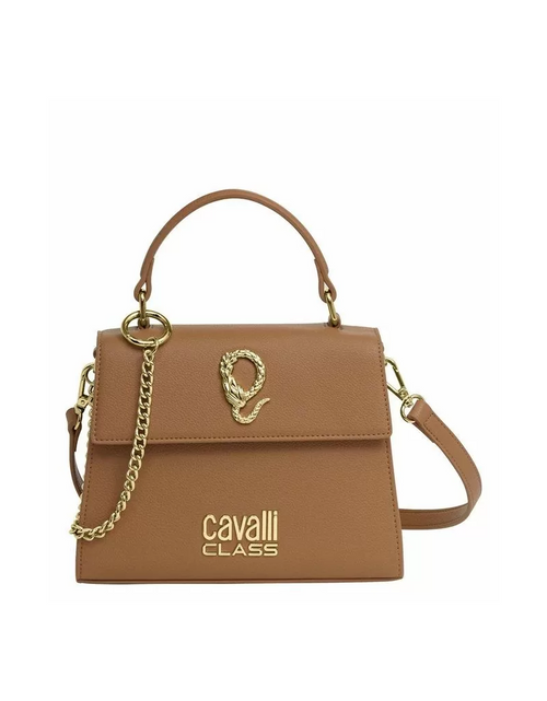 تحميل الصورة إلى عارض المعرض، Roberto Cavalli Brown NOIRA Medium Leather handbag
