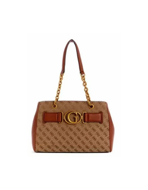 تحميل الصورة إلى عارض المعرض، Guess Satchel Aviana Shoulder Bag Brown
