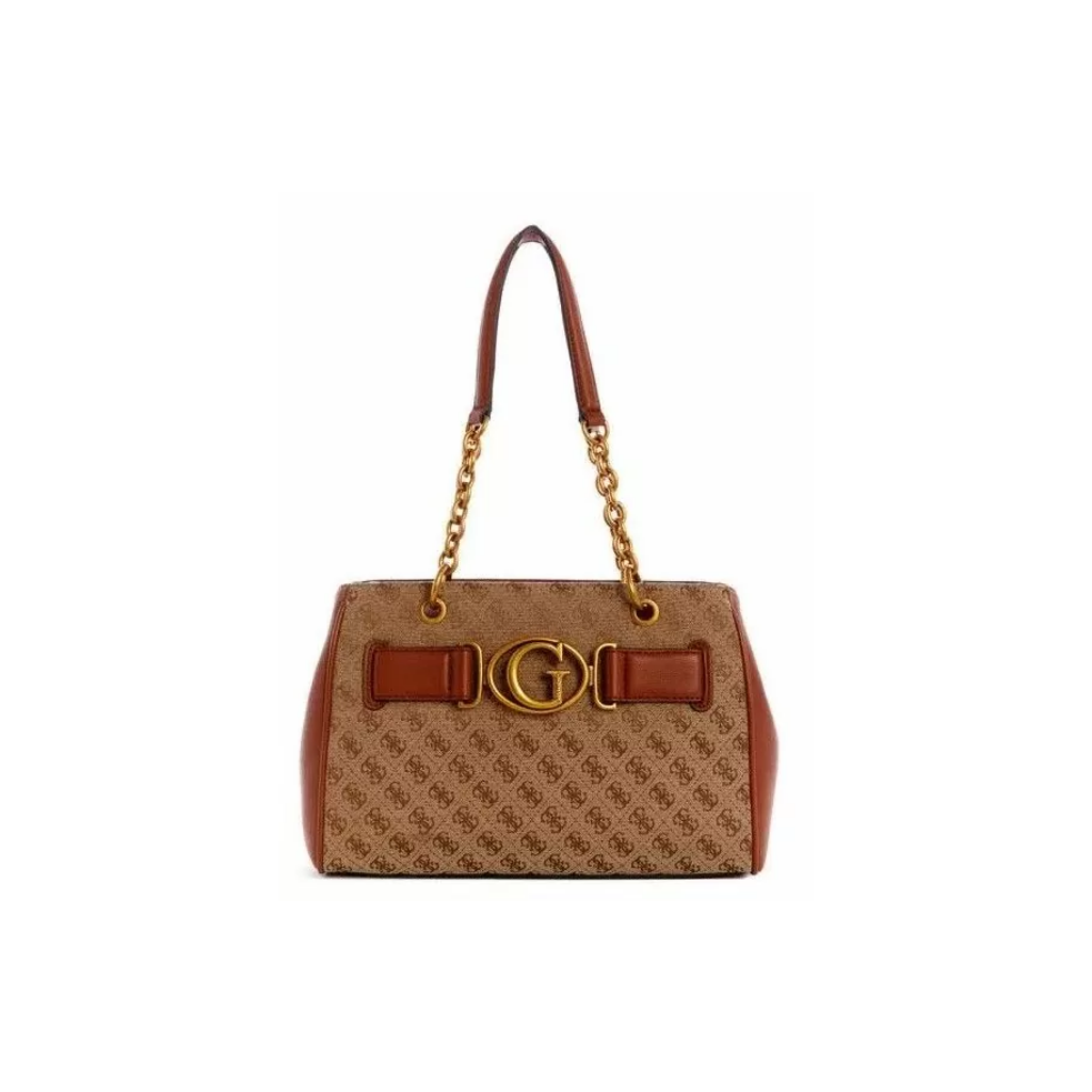 Guess Satchel Aviana Shoulder Bag Brown