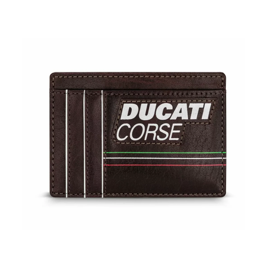 Ducati STILE card holder 2cc with brown leather