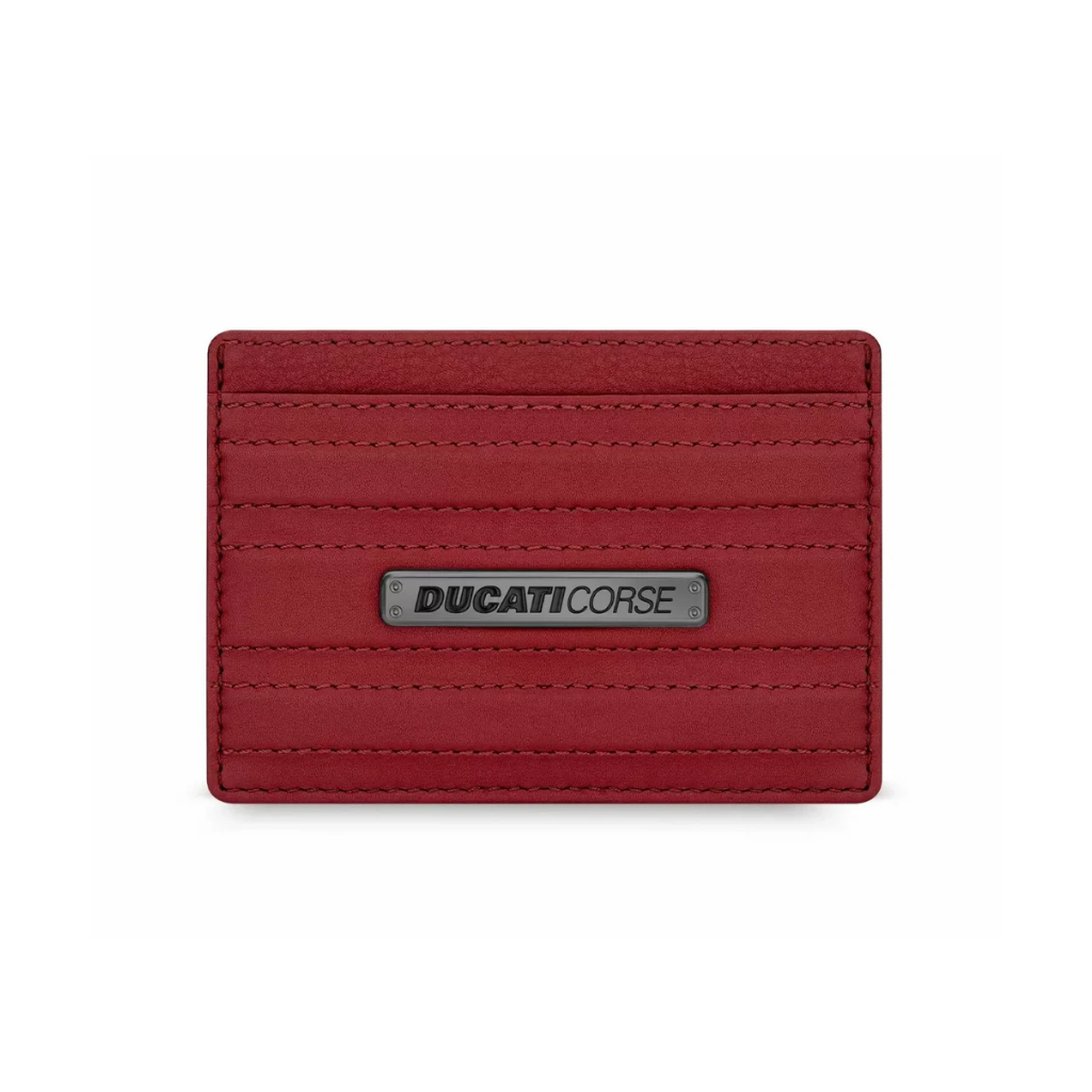 Ducati LINEA card holder 2cc with red leather