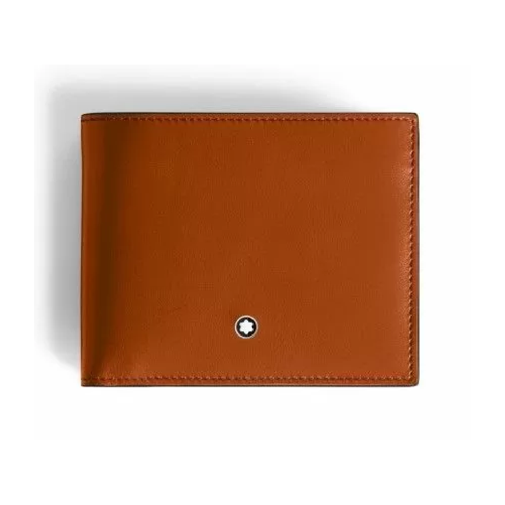 Montblanc Meisterstuck Wallet 6 Card- Camel Brown Leather