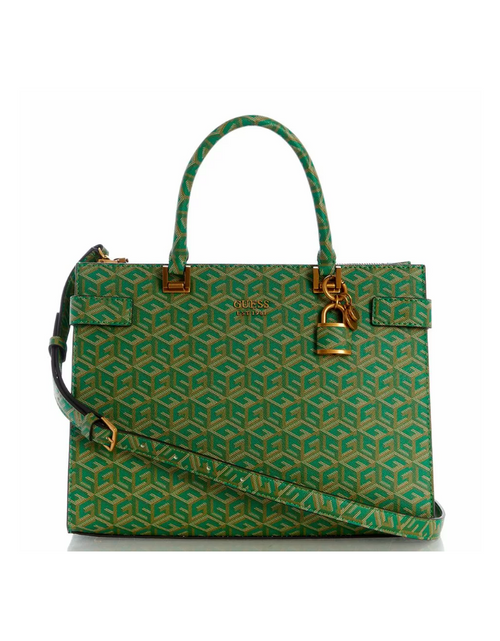 تحميل الصورة إلى عارض المعرض، Guess Atene Mini Satchel Crossbody bag Green
