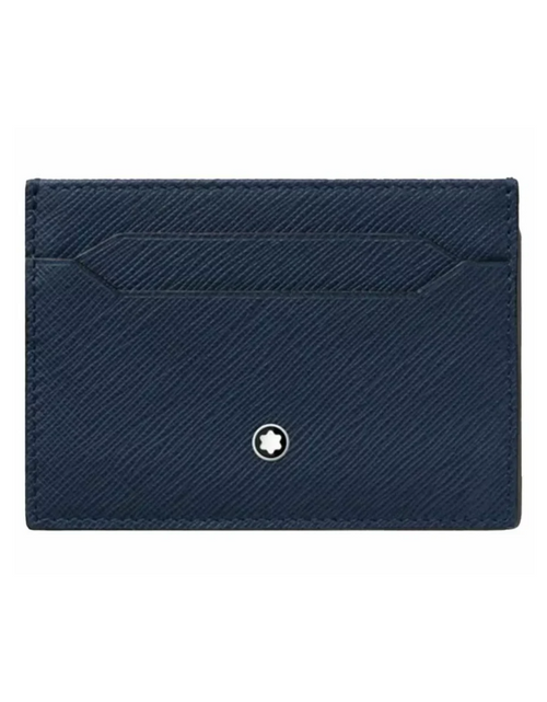 تحميل الصورة إلى عارض المعرض، Montblanc Sartorial Card Holder 5cc - Blue Leather
