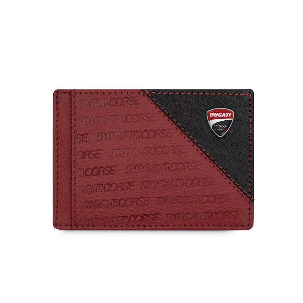 Ducati TRIONFO LEA card holder 4cc with red leather