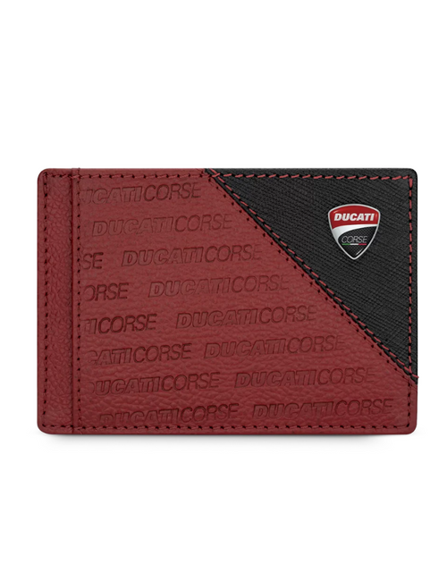 تحميل الصورة إلى عارض المعرض، Ducati TRIONFO LEA card holder 4cc with red leather
