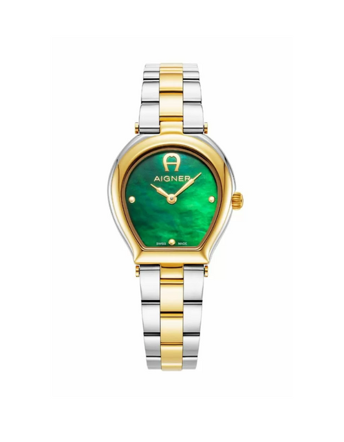 Load image into Gallery viewer, Aigner TRANI ladies watch stainless steel gold , Green
