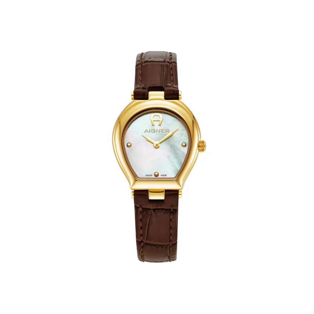 Aigner TRANI watch for women with brown leather