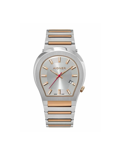 Load image into Gallery viewer, Aigner Milano watch for men steel silver , Rose gold
