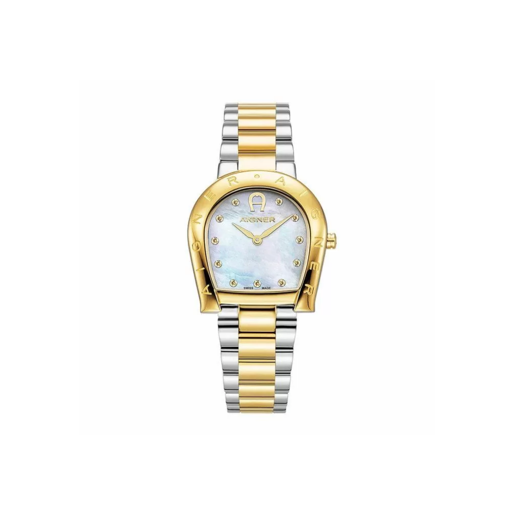 Aigner RAVENNA DUE ladies watch steel silver , Gold