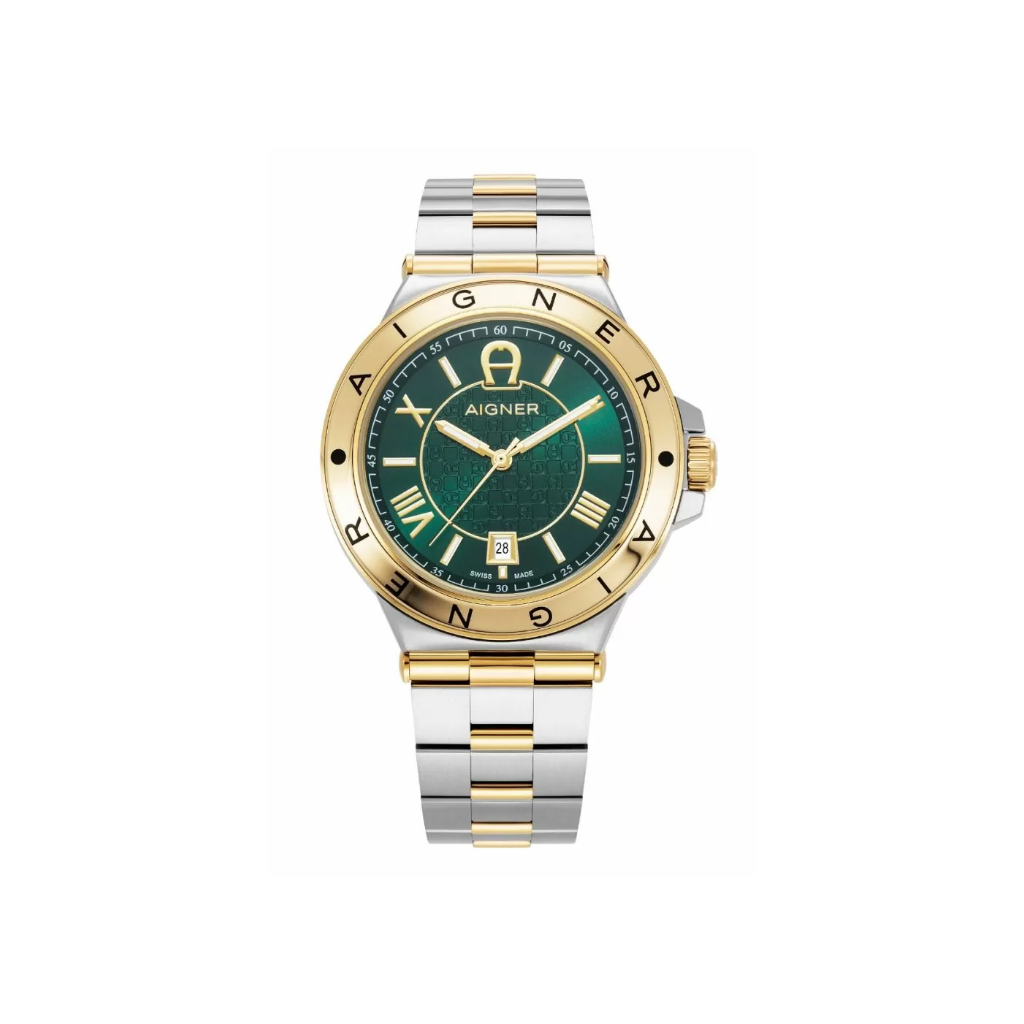 Aigner Trieste 2 men watch steel gold , Green