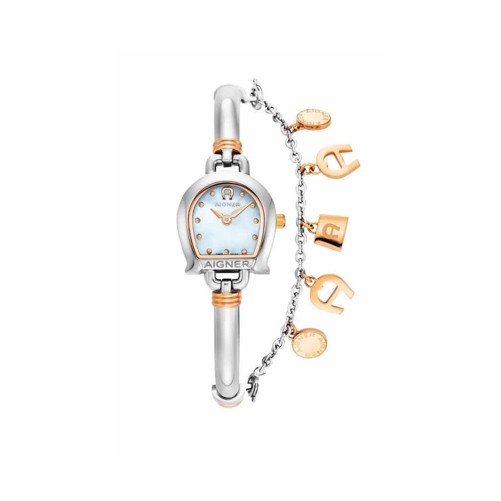Aigner TUSCANIA ladies watch steel silver , Rose gold