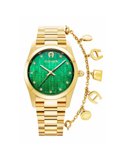 Load image into Gallery viewer, Aigner SCAFATI ladies watch steel gold , Green
