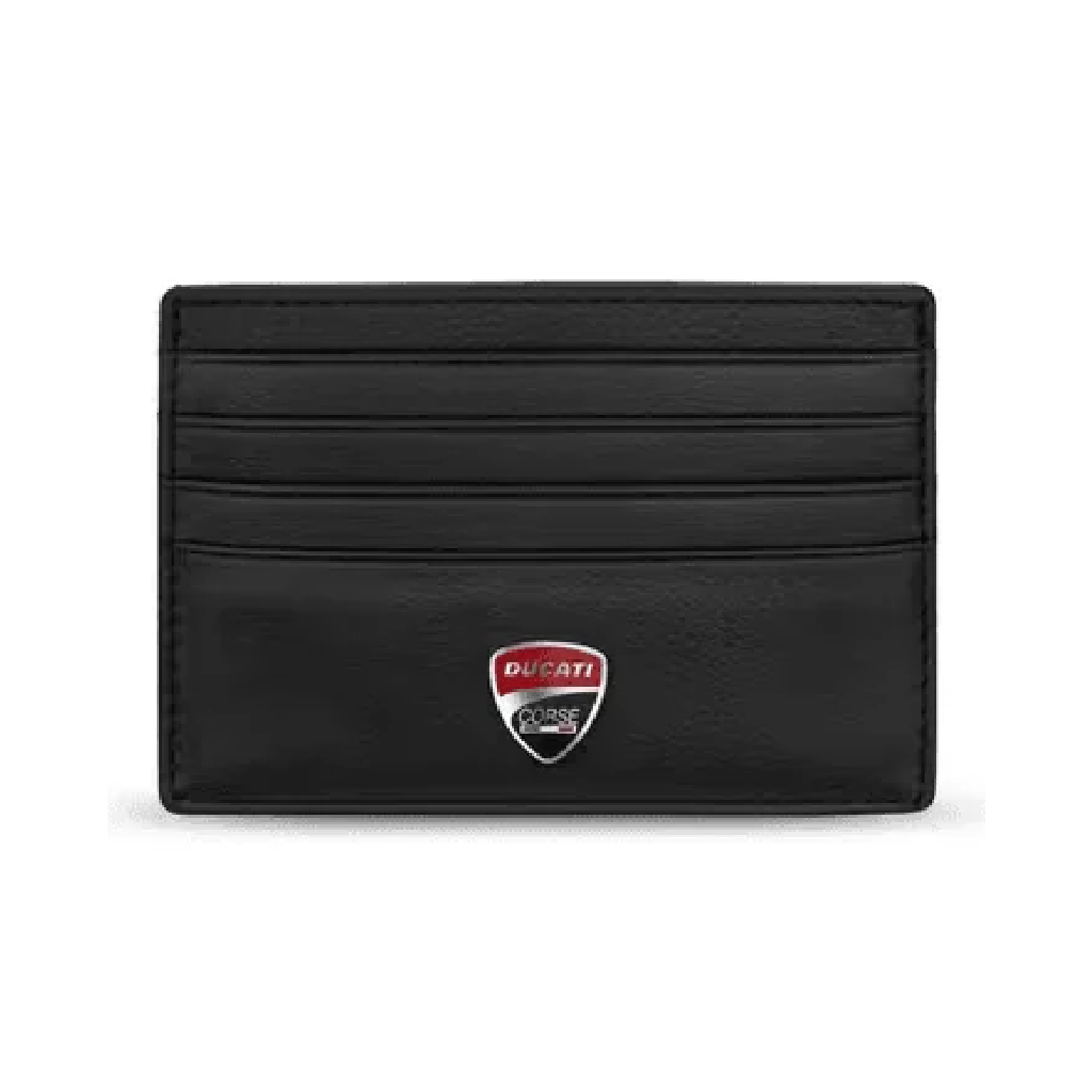 Ducati LUCCA card holder for men 6cc black leather