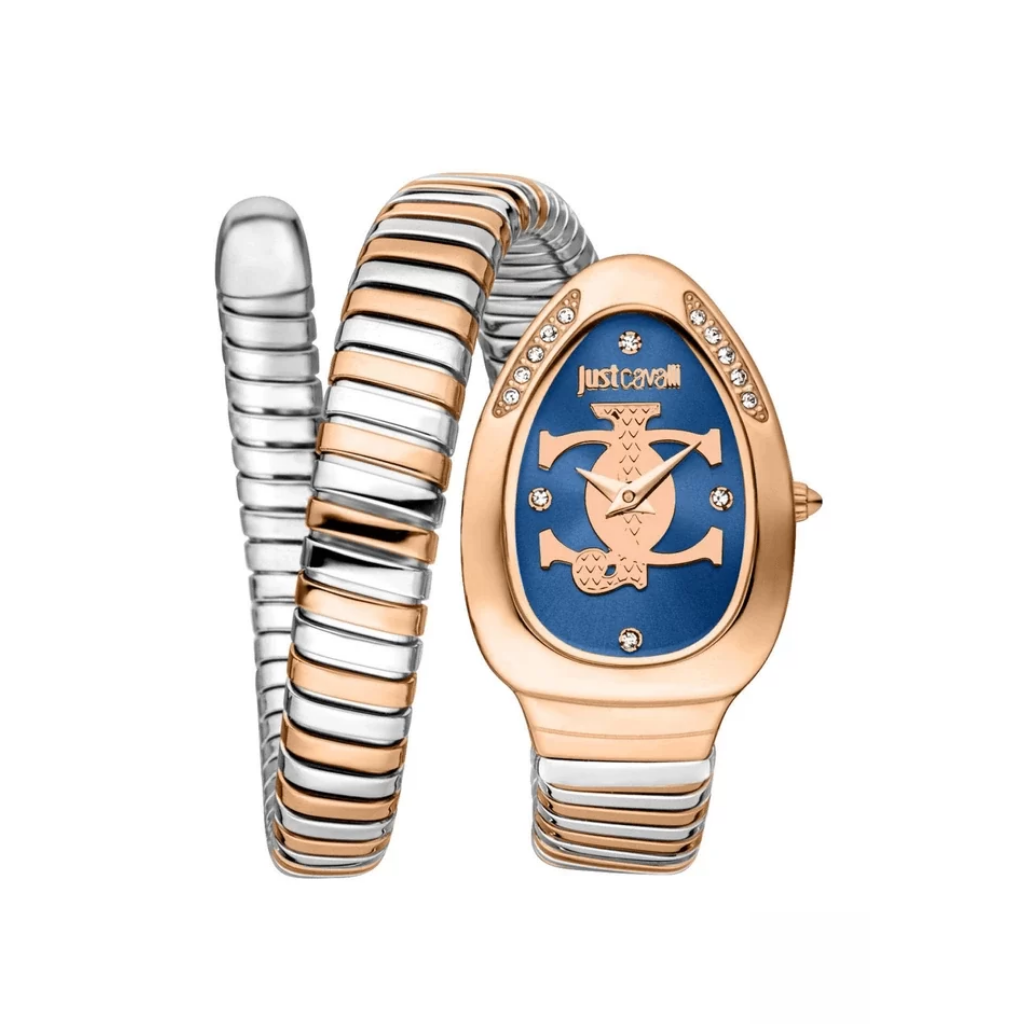 Just Cavalli COSENZA ladies watch steel blue , Rose gold