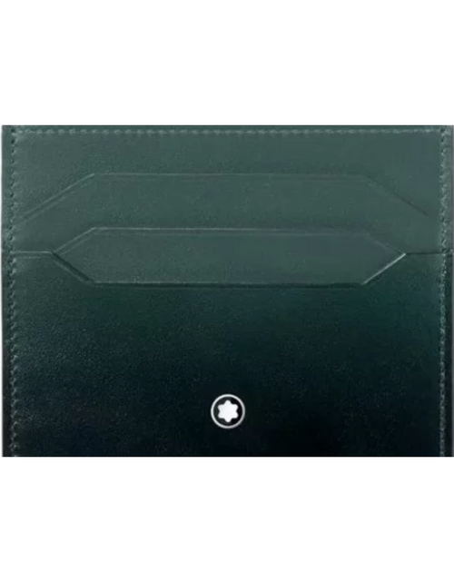 تحميل الصورة إلى عارض المعرض، Montblanc Meisterstuck Card Holder 6cc Green Leather
