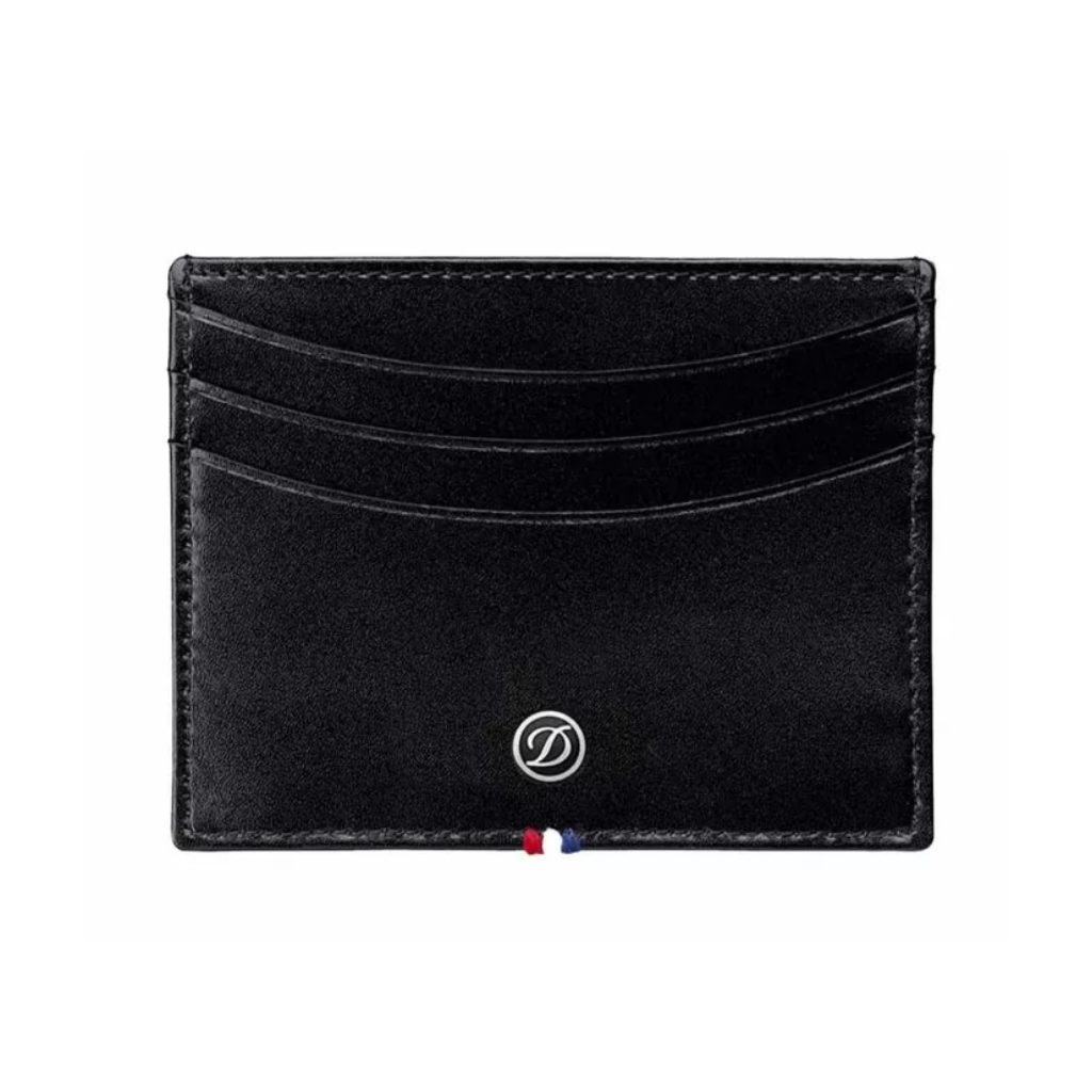 S.T. Dupont D card holder for men 6cc black leather