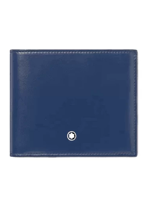 تحميل الصورة إلى عارض المعرض، Montblanc Meisterstuck Wallet 4cc Coin Case Blue
