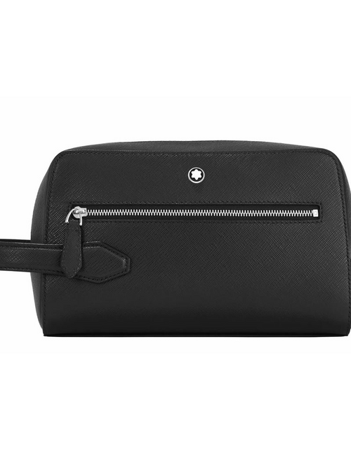 تحميل الصورة إلى عارض المعرض، Montblanc Sartorial wash bag black leather
