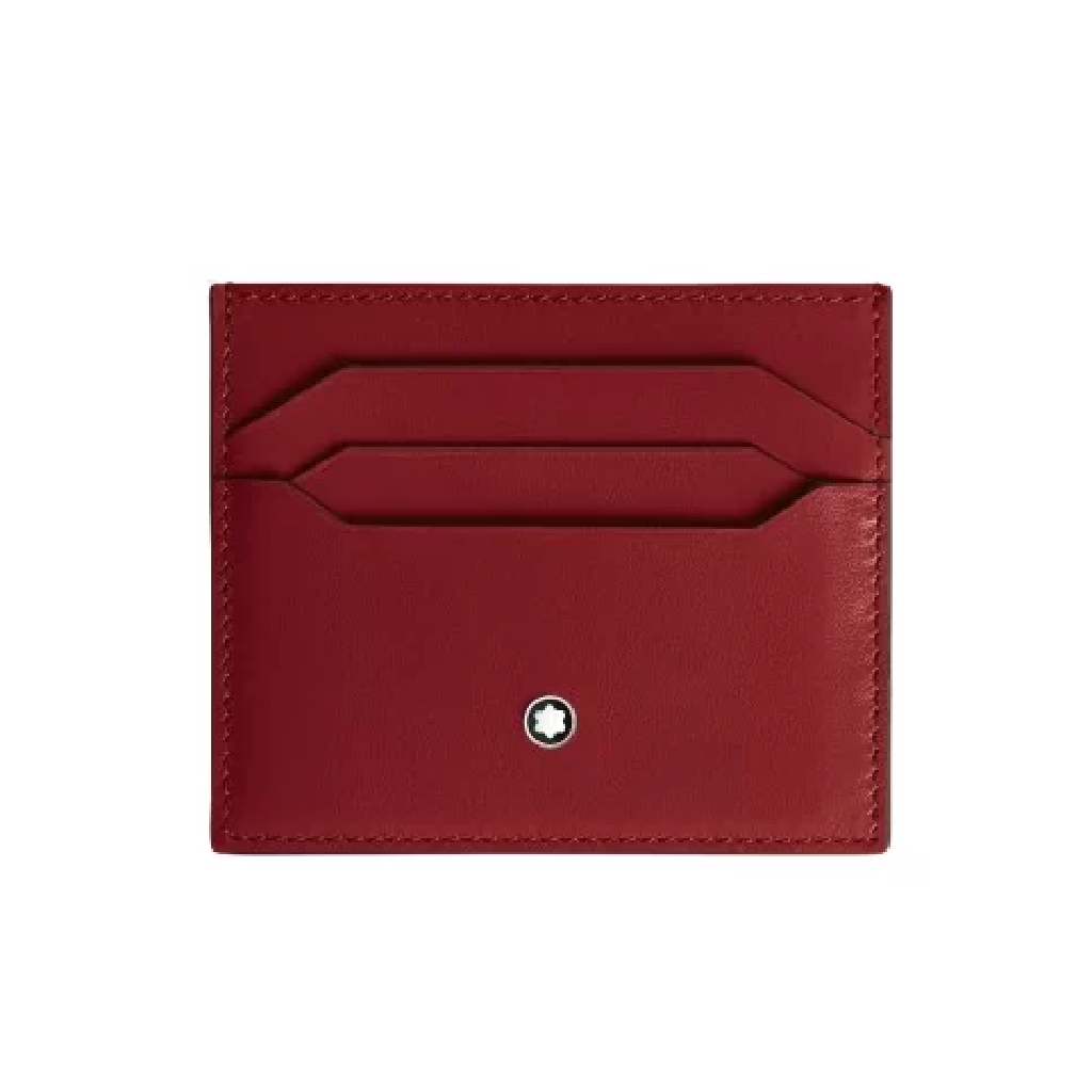 Montblanc Meisterstuck Red Leather Card Holder - 6 Slots