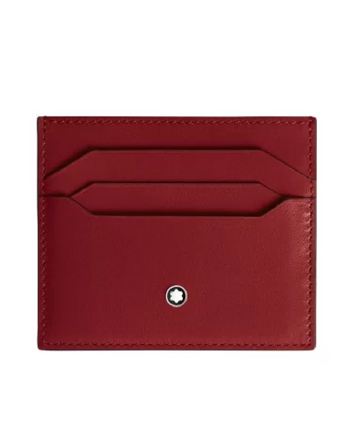 تحميل الصورة إلى عارض المعرض، Montblanc Meisterstuck Red Leather Card Holder - 6 Slots
