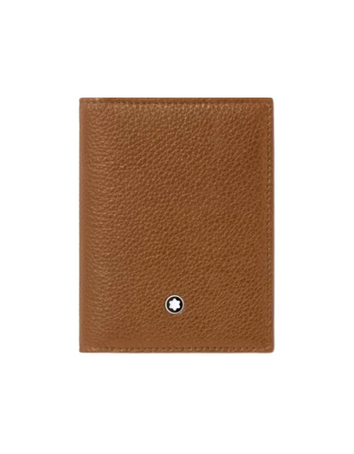 تحميل الصورة إلى عارض المعرض، Montblanc Soft Grain card holder 4cc brown leather
