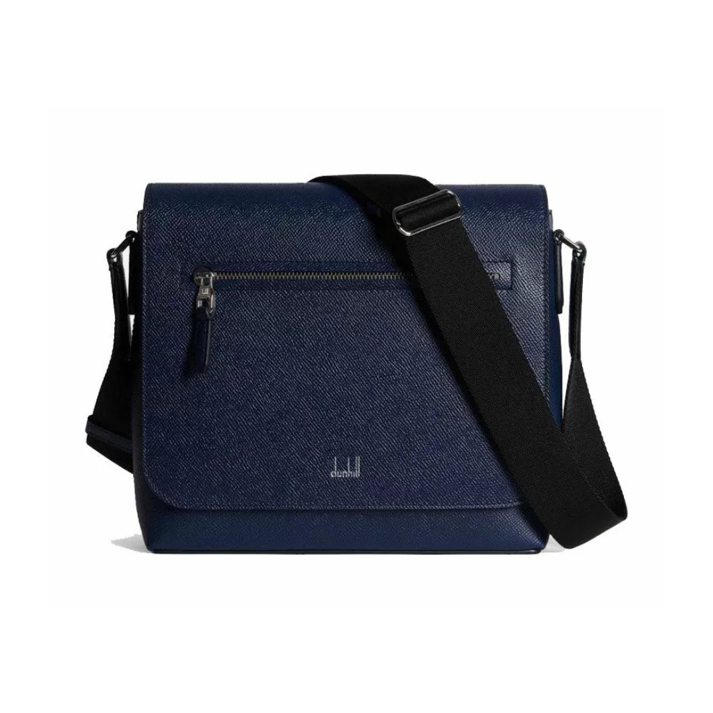 Dunhill Cadogan Small Flap Messenger Navy