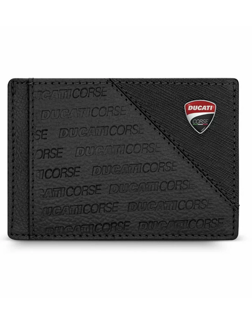 تحميل الصورة إلى عارض المعرض، Ducati TRIONFO LEA card holder 4cc with black leather
