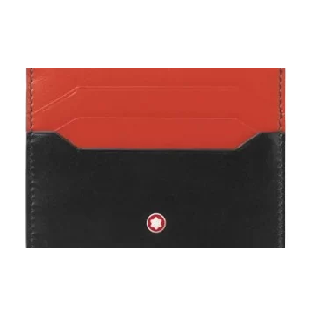 Montblanc Meisterstuck card holder 6cc black , Red