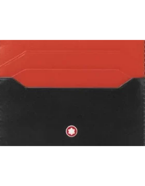 تحميل الصورة إلى عارض المعرض، Montblanc Meisterstuck card holder 6cc black , Red
