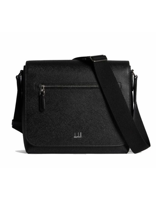 Load image into Gallery viewer, Dunhill Cadogan Small Flap Messenger Black
