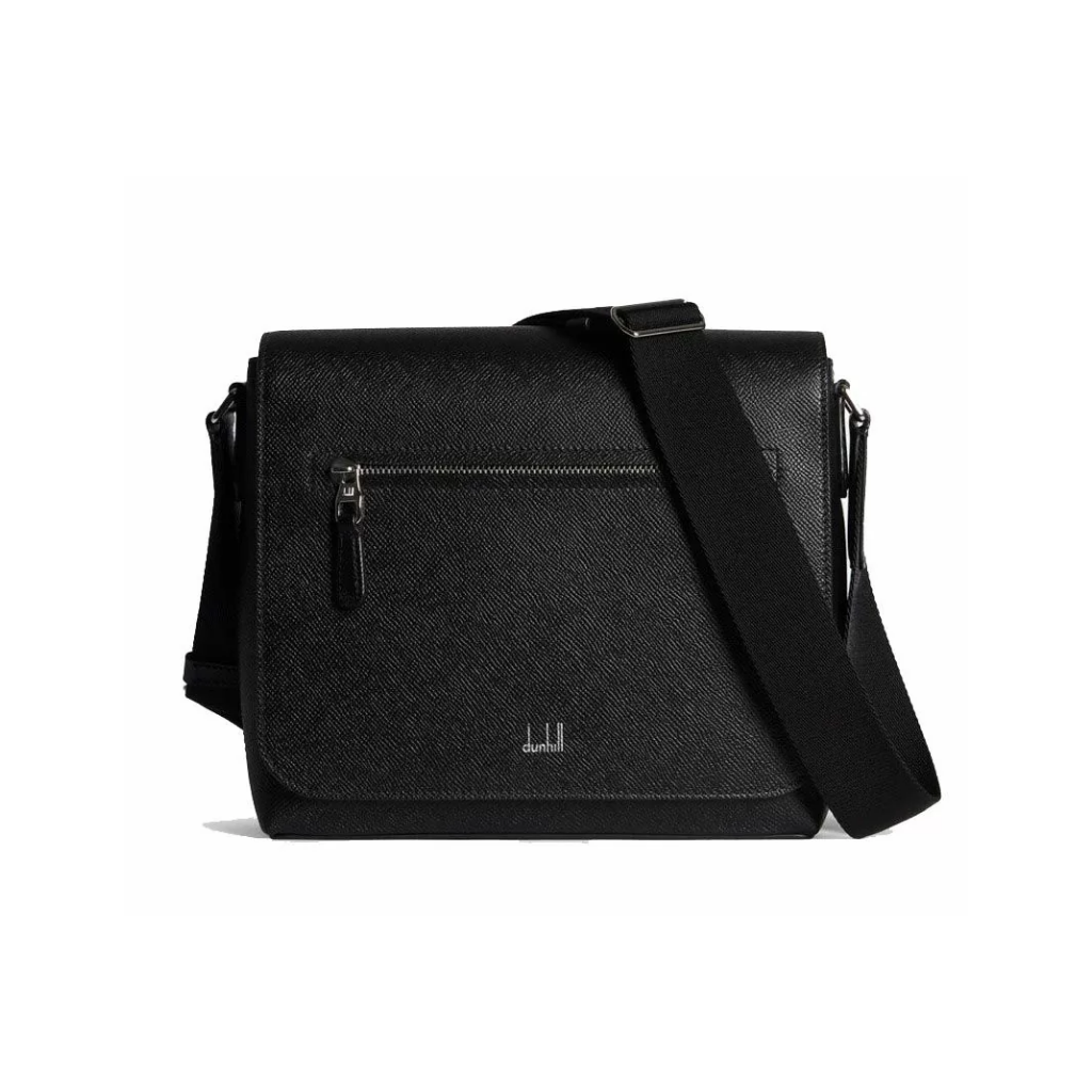 Dunhill Cadogan Small Flap Messenger Black