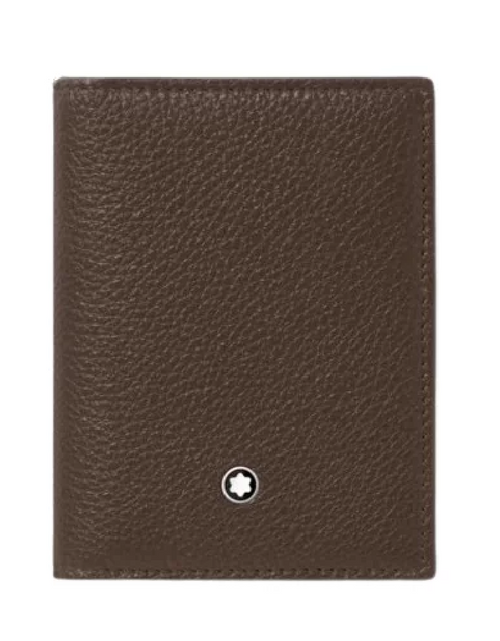 تحميل الصورة إلى عارض المعرض، Montblanc Soft Grain card holder 4cc dark brown leather
