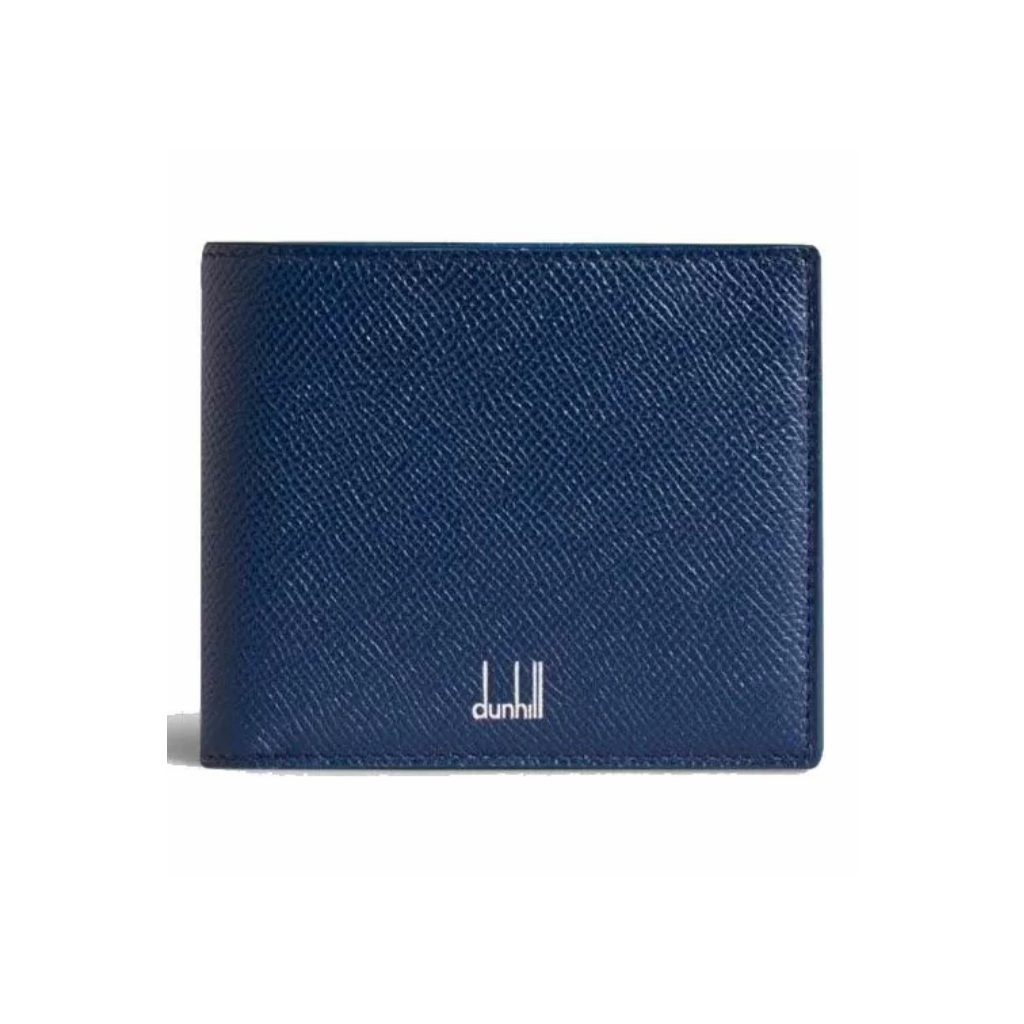 Dunhill Cadogan 8cc Billfold Wallet Navy Blue