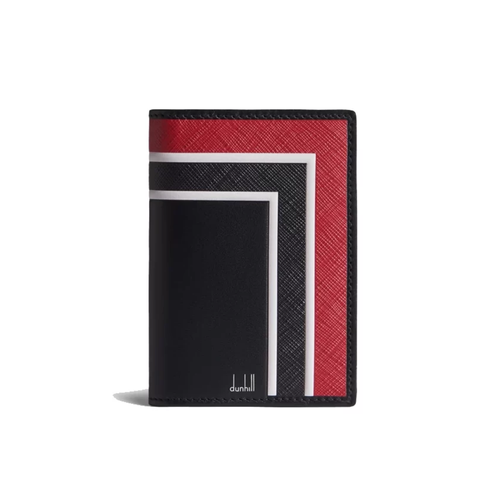 Dunhill Archive Deco Business Card Case Black , Red