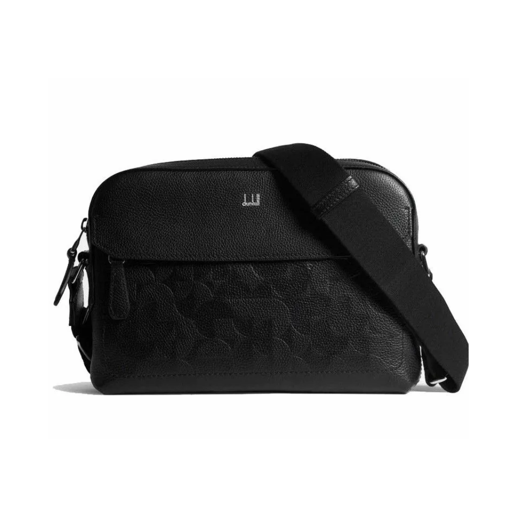 Dunhill Belgrave Optical City Messenger Black Leather