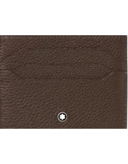 تحميل الصورة إلى عارض المعرض، Montblanc Soft Grain card holder 6cc brown leather
