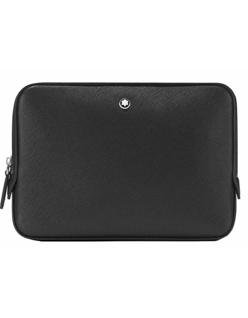 تحميل الصورة إلى عارض المعرض، Montblanc Sartorial Mini Messenger Bag Black Leather
