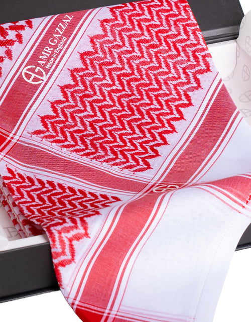 Load image into Gallery viewer, Amr Gazzaz English Shemagh classic red/white new special 2026 RED 07/6
