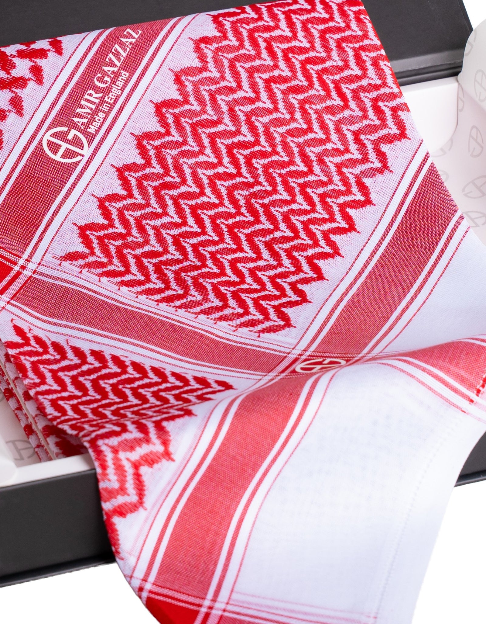 Amr Gazzaz English Shemagh classic red/white new special 2026 RED 07/6
