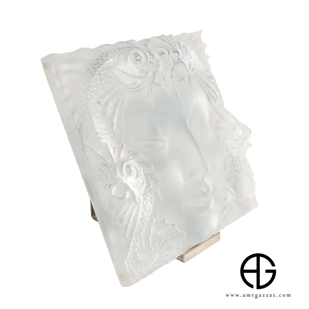 Lalique France: "Woman's Mask" Decorative Plate