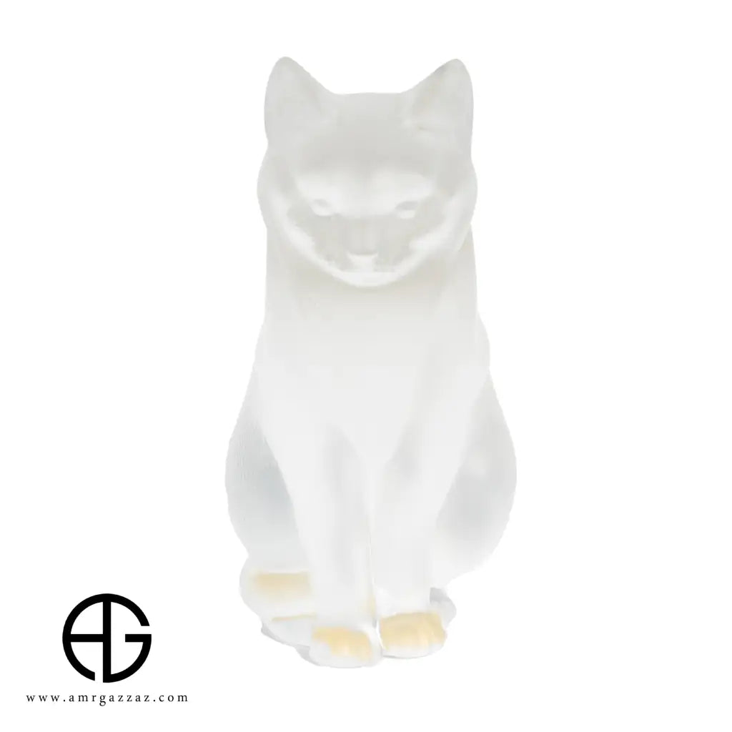 Crystal Lalique France Seated Cat