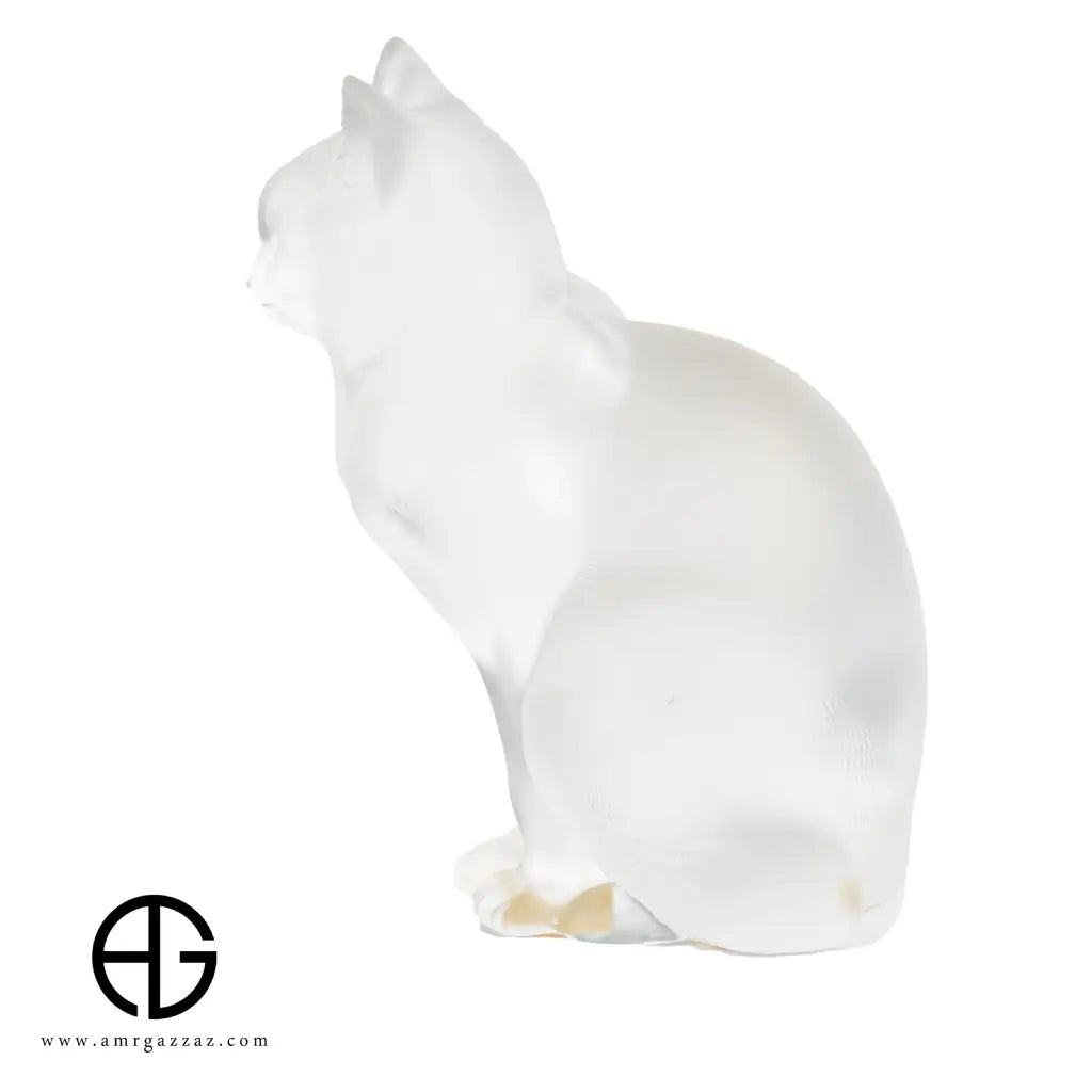 Crystal Lalique France Seated Cat