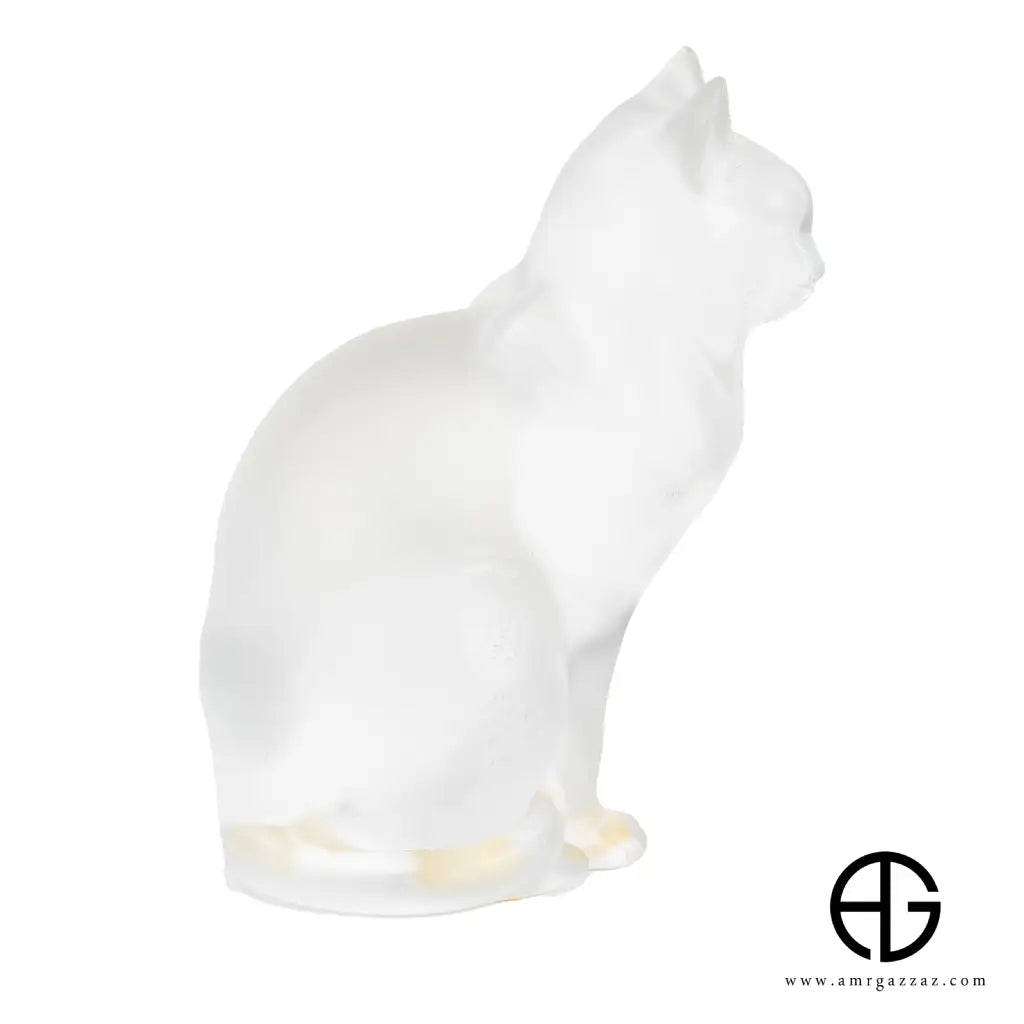 Crystal Lalique France Seated Cat