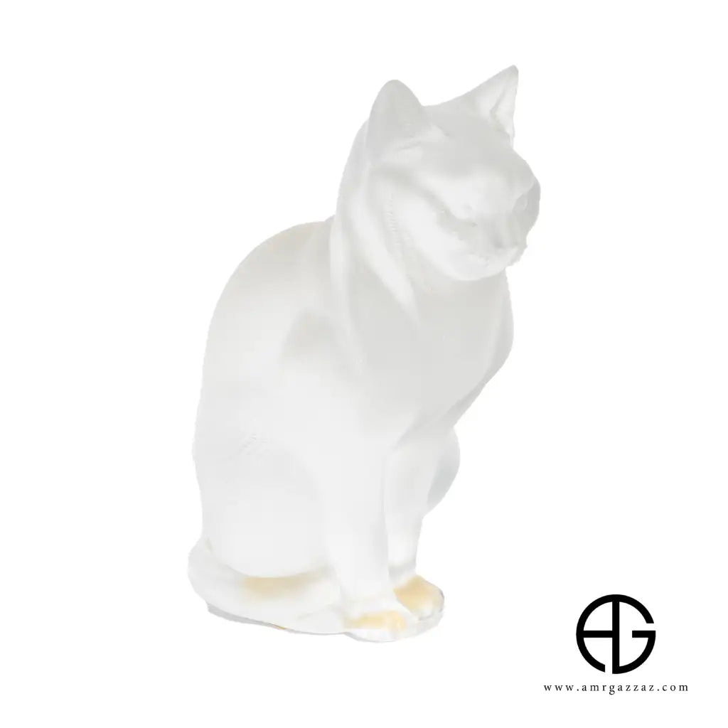 Crystal Lalique France Seated Cat