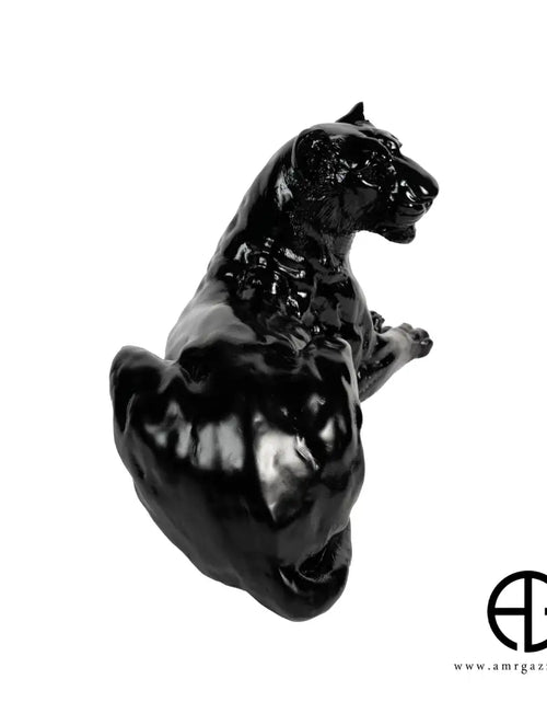 Load image into Gallery viewer, A PATE-DE-VERRE GLASS LYING LEOPARD
