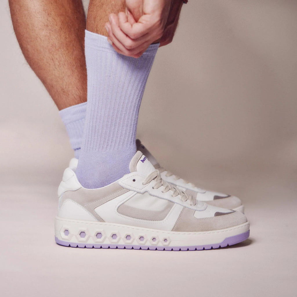 Sneaker 001 - Dusk Lavender | Luxury white sneakers with an edge