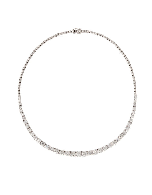 تحميل الصورة إلى عارض المعرض، Sculpted Tennis Necklace
