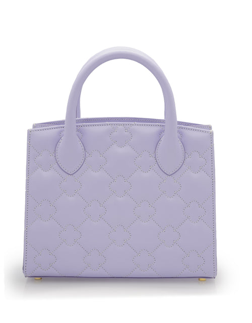 Load image into Gallery viewer, Lilac quilted leather small tote bag
