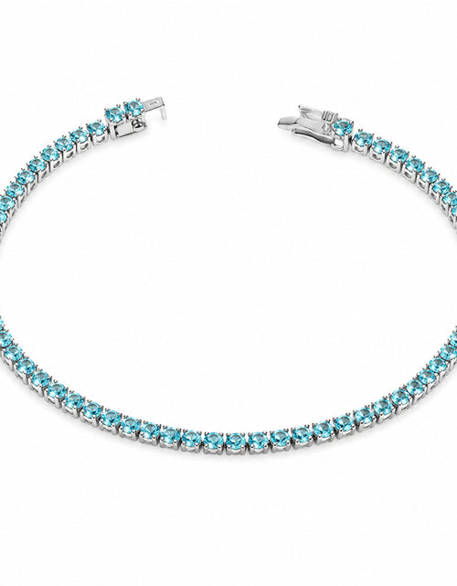 Load image into Gallery viewer, Aquamarine Tennis Bracelet
